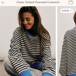 Free People Classic Oversized Crewneck